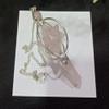 CZAOINCU Rose Quartz 3-Stone Merkaba Spinning Star Faceted Pendulum with Point view 2
