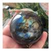 CZAOINCU Natural Labradorite Crystal Sphere, Gemstone Ball, 600 g view 4