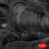 Men's Hairpiece Toupee, 6", Indian Human Hair, Fine Mono-NPU Base, 30 mm Wave, 1B10 view 2