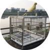 WYRMB Stainless Steel Bird Cage for Parrots, Portable, with Metal Handle, Silver, 36 x 28 x 40 cm view 1