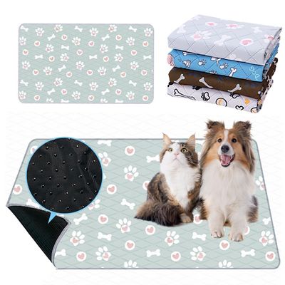 Mateju Washable Puppy Training Pad, Non-Slip, Absorbent, Reusable, 100 x 70 cm, Light Green