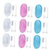 Beavorty Silicone Finger Toothbrushes, 9-Piece Set with Storage Boxes, for Babies Ages 0–3 view 1