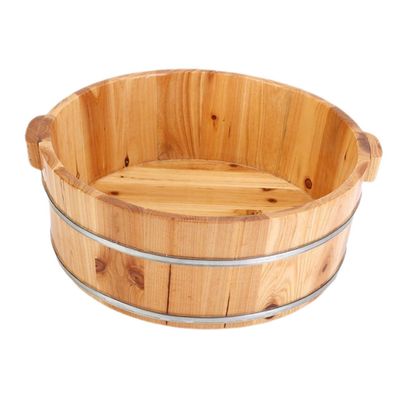 LINGERZ Wooden Foot Bath Basin