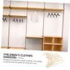 MAGICLULU 5-Pack Children's Clothes Hangers, Handmade Animal Design, Beige, Space-Saving and Durable view 3