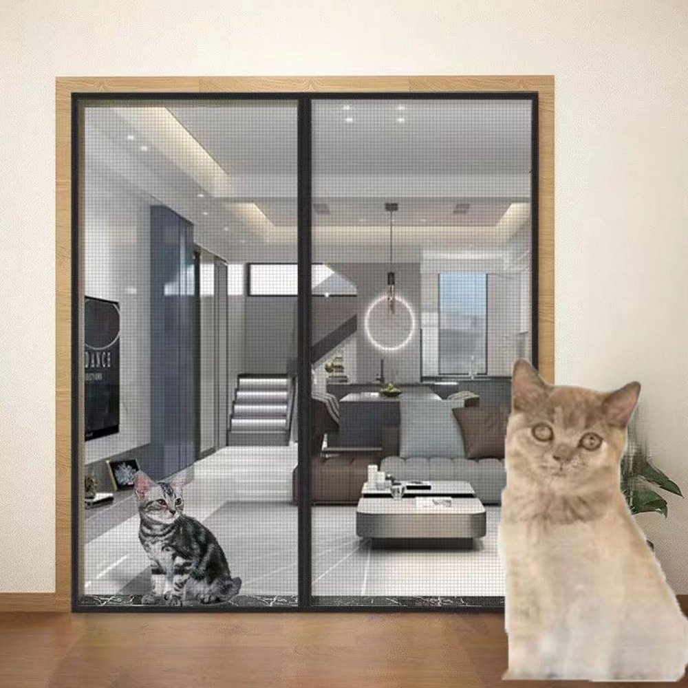 Cat Screen Door, 95 x 205 cm, Black, 85 x 210 cm