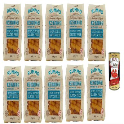 Italian Gourmet Gluten-Free Mezzi Rigatoni Pasta, 10 x 400 g