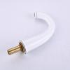 3-Hole Bathroom Sink Faucet, 2 Handles, Brass, Hot and Cold Mixer, White Safehappy view 3