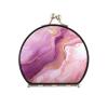 NYYYTTTEU Abstract Pink Marble Foldable Compact Makeup Mirror view 1