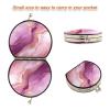 NYYYTTTEU Abstract Pink Marble Foldable Compact Makeup Mirror view 3
