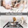 famesale Graffiti-Print Pet Feeding Mat, Absorbent Non-Slip Dog Bowl Mat view 2
