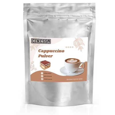 Cinesso Chocolate Cappuccino Powder, Flavored Coffee Powder, Quick and Easy Preparation, Coffee Beverage, for Enjoyment, Various Coffee Variations (10 kg, Tiramisu)