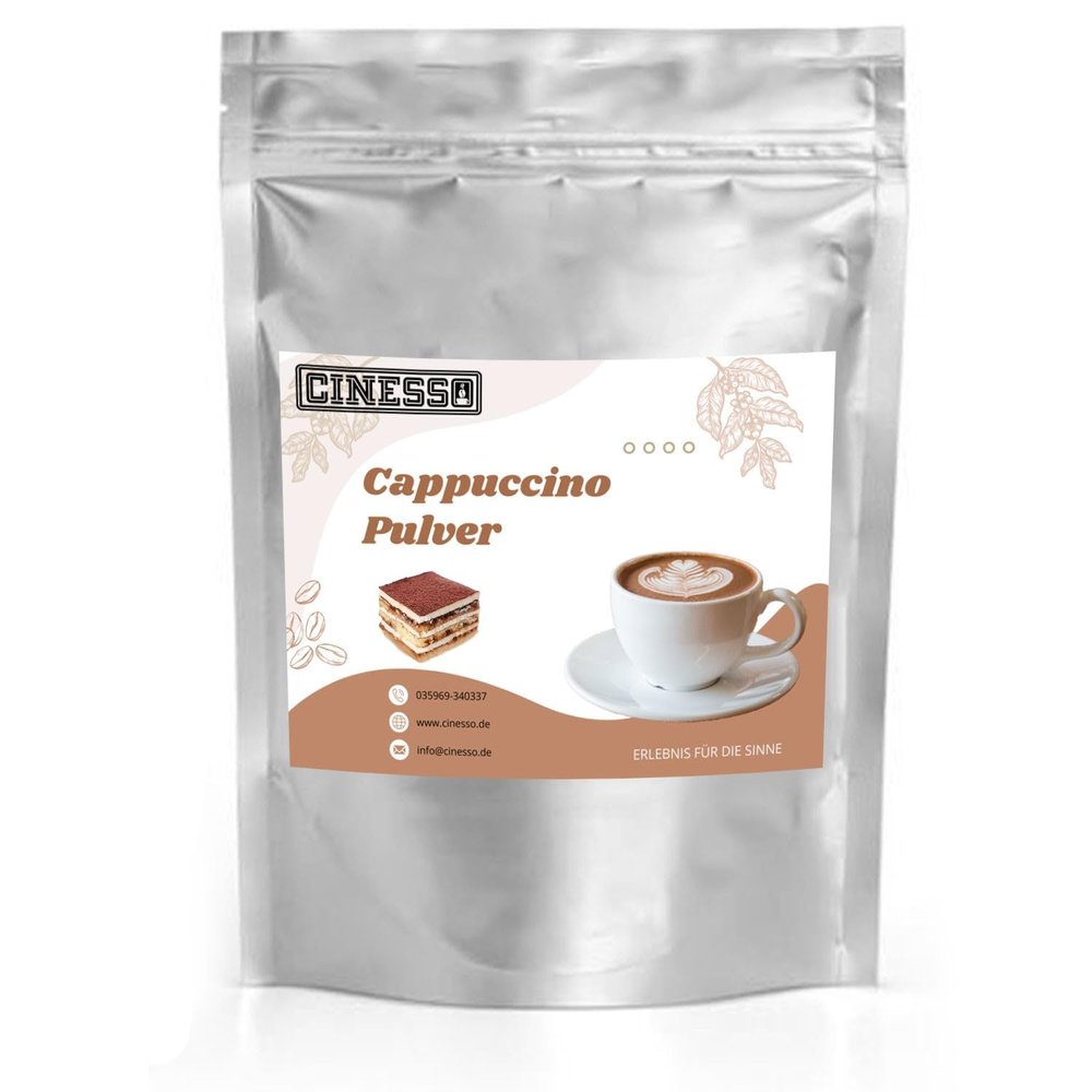 Cinesso Chocolate Cappuccino Powder, Flavored Coffee Powder, Quick and Easy Preparation, Coffee Beverage, for Enjoyment, Various Coffee Variations (10 kg, Tiramisu)