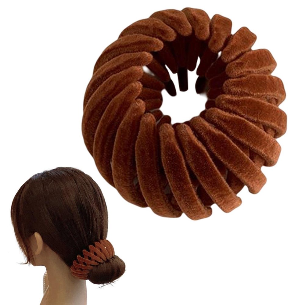 Genikeer Bird's Nest Velvet Hair Clips for Ponytails and Buns
