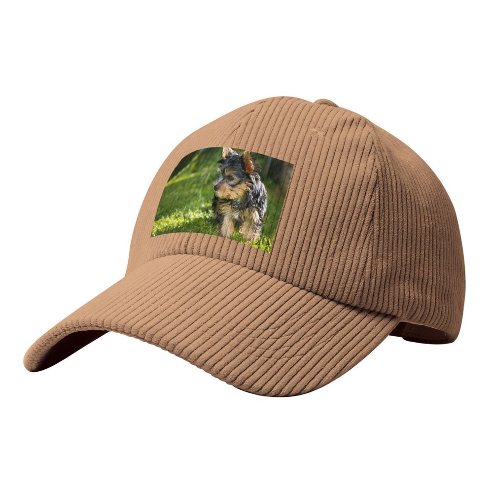 YUNWEIKEJI Yorkshire Terrier Yorkie Corduroy Baseball Cap