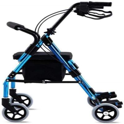 Heavy-Duty Rollator Walker with Seat and Hand Brakes