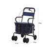 Walker for Older Adults, Lightweight, Foldable, Four-Wheeled Rollator with Padded Seat, Carry Basket and Lockable Brakes (B) (A) Star of Light view 3