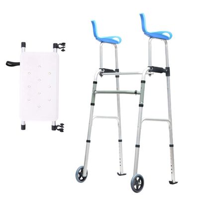 Adjustable Walking Aid for Older Adults with Wheels and Padded Armrests (B) (B) Star of Light