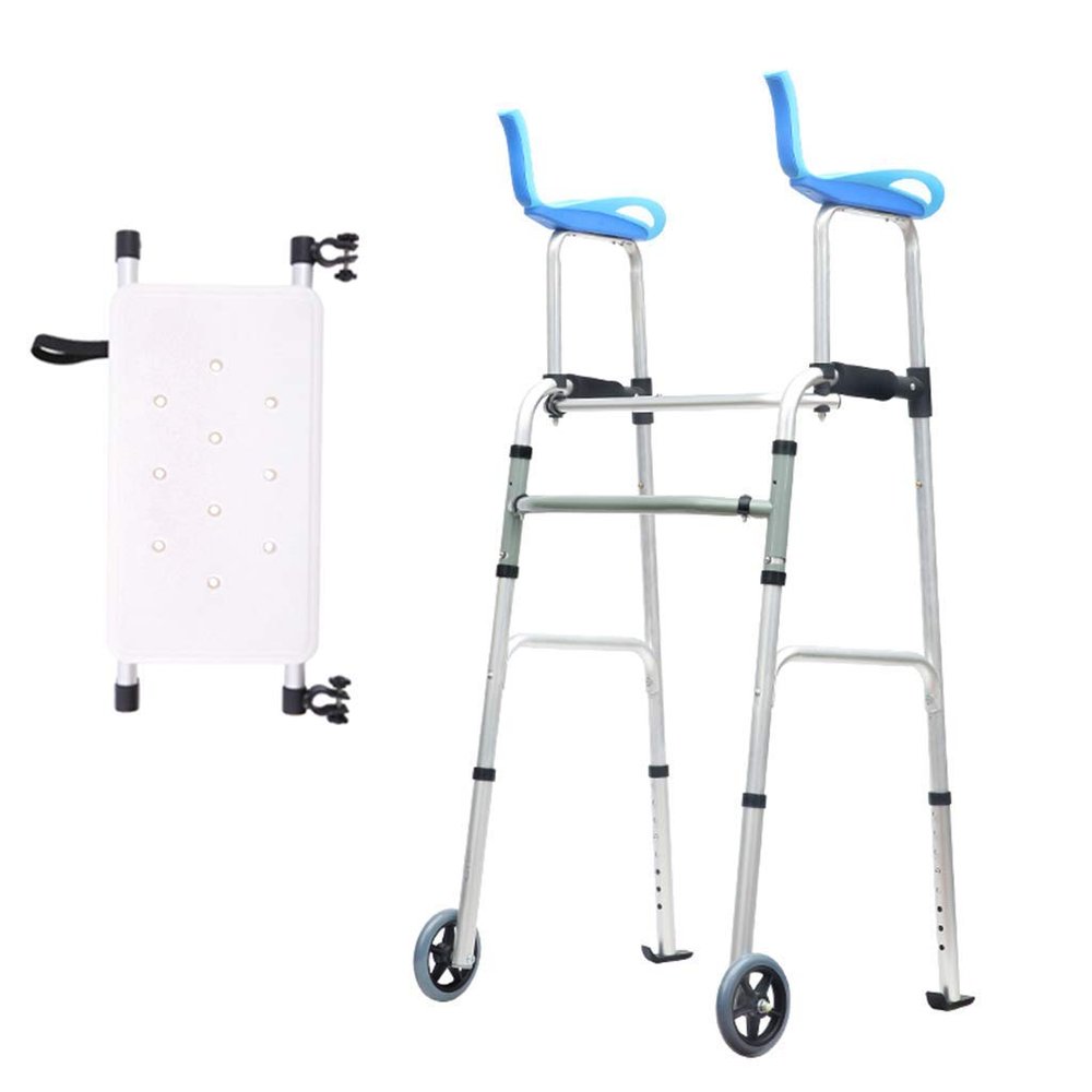 Adjustable Walking Aid for Older Adults with Wheels and Padded Armrests (B) (B) Star of Light