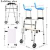 Adjustable Walking Aid for Older Adults with Wheels and Padded Armrests (B) (B) Star of Light view 3