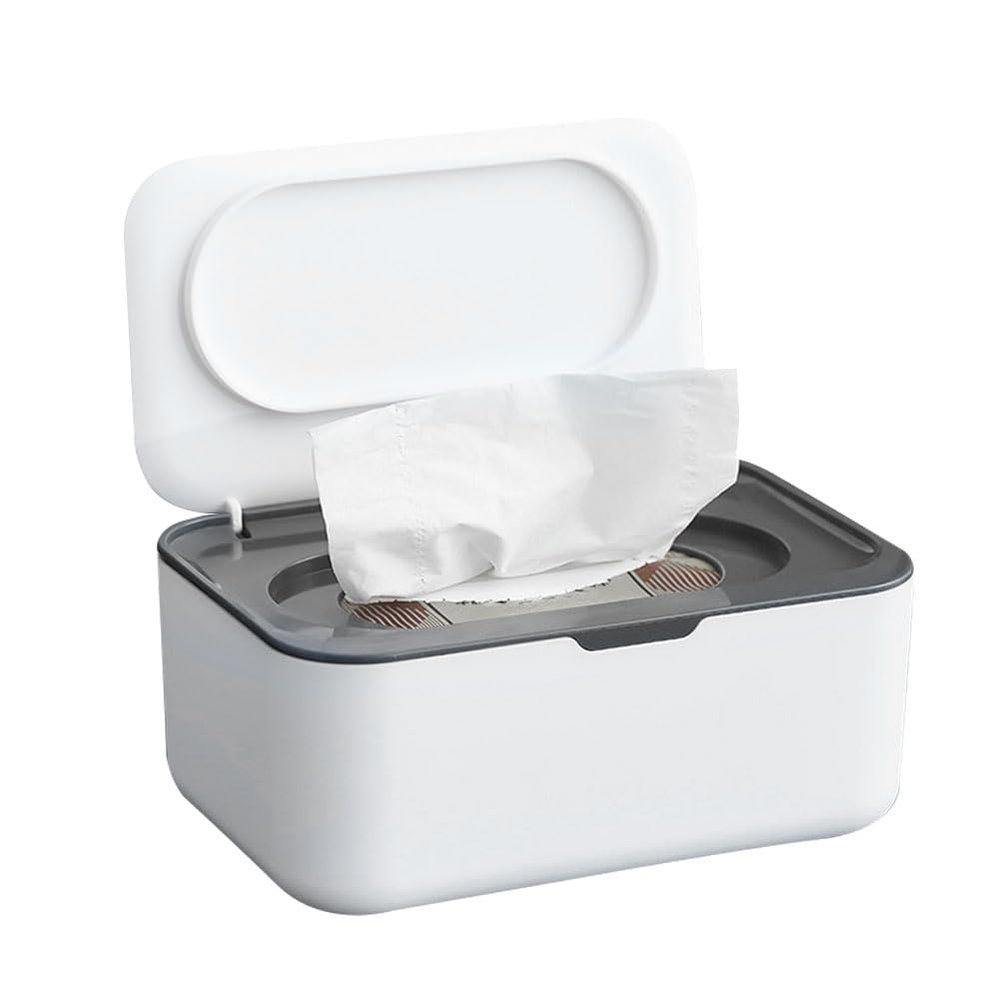 GZSYWZ Wet Wipes Box with Removable Lid, Gray