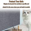 DIY Climbing Cat Scratcher, Cut-to-Fit Self-Adhesive Cat Scratching Mat, Sofa and Wall Protector (Light Gray, Size view 2