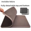 Double-Layer EVA Cat Litter Mat, Honeycomb Design, Waterproof, Black, 70 x 120 cm view 4