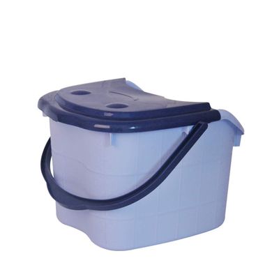 Extra-Deep Plastic Foot Bath for Home Massage with Massage Rollers, 39 × 37 × 44 cm (J 39 × 37 × 29 cm), Star of Light
