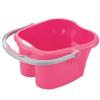 Foot Massage Basin, Plastic Foot Spa Tub with Handle, White (Red) Light Star view 1