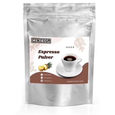 Cinesso Ground Espresso Coffee, Fruity Pineapple Flavor, Quick and Easy Preparation, for Coffee Lovers and Desserts (500 g)