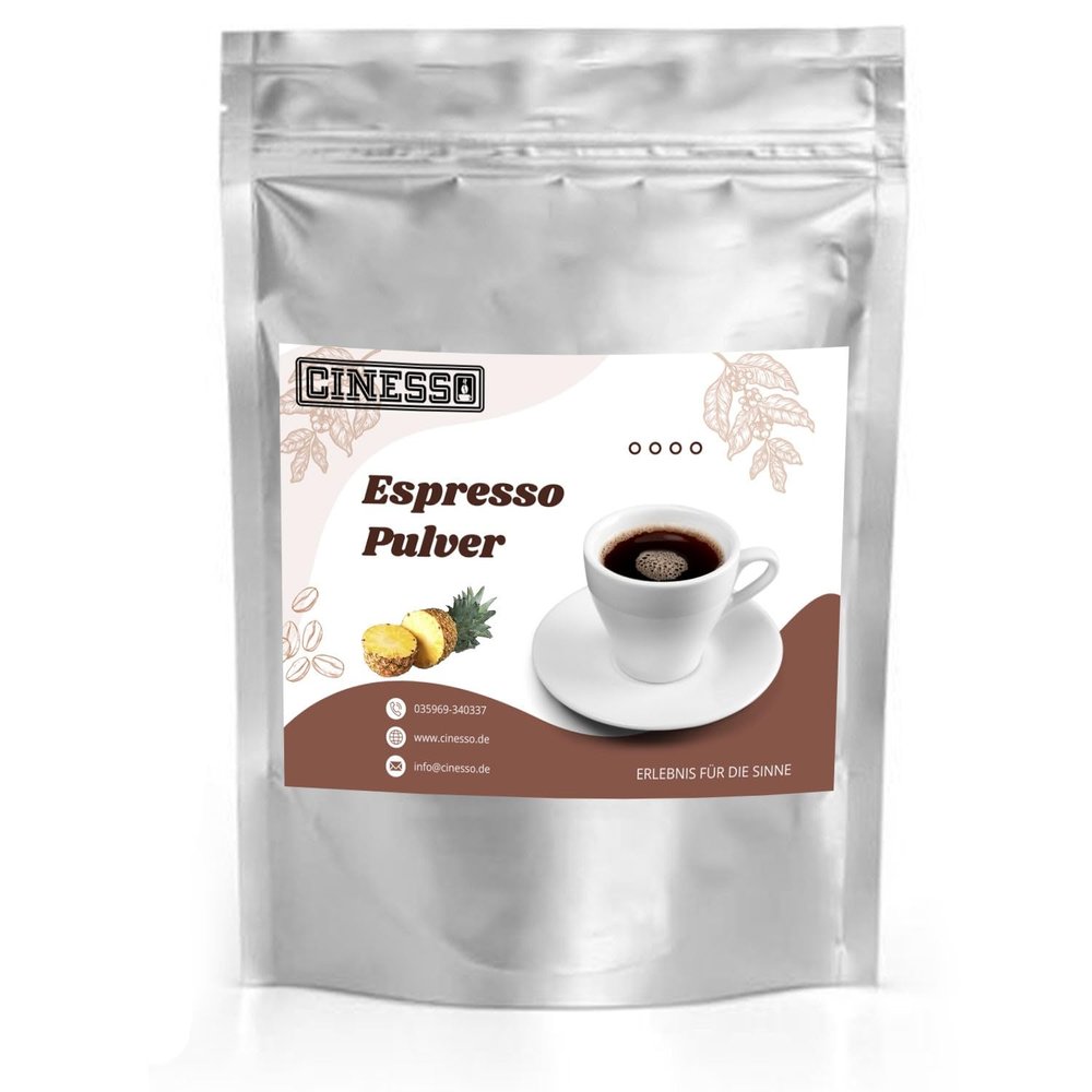 Cinesso Ground Espresso Coffee, Fruity Pineapple Flavor, Quick and Easy Preparation, for Coffee Lovers and Desserts (500 g)