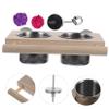 Happyyami Multifunctional Parrot Cage Feeding Set with Stainless Steel Bowl and Wooden Fruit Fork, Large Capacity, Random Color view 3