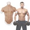 Realistic Faux Muscle Silicone Chest Half-Body Suit for Men, Floating-Point Design, for Cosplay and Halloween Props view 1