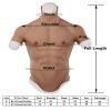 Realistic Faux Muscle Silicone Chest Half-Body Suit for Men, Floating-Point Design, for Cosplay and Halloween Props view 3