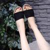 Women's Casual Roman-Style Slide Sandals, Black view 4
