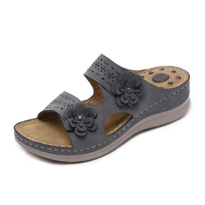 CrEev Premium Orthopedic Toe Sandals for Women, Lightweight Non-Slip Platform Wedge Sandals