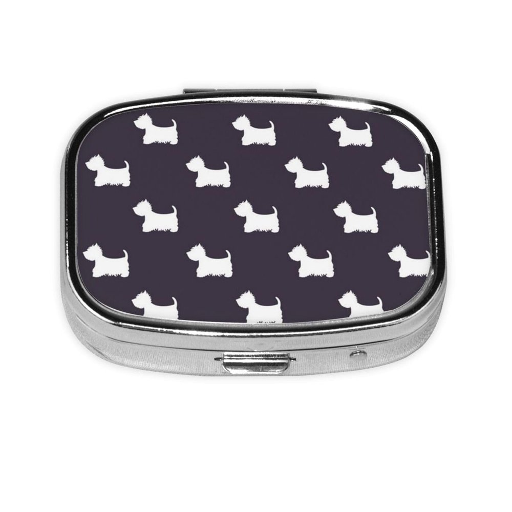 West Highland Terrier Pill Box, Square Pocket or Purse Pill Case