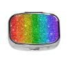Rainbow Sequin-Look Square Pill Box view 1