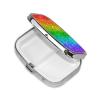 Rainbow Sequin-Look Square Pill Box view 2