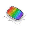 Rainbow Sequin-Look Square Pill Box view 3