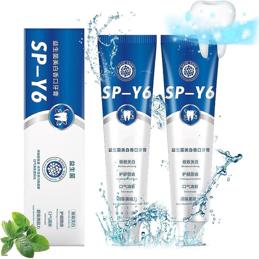 SP-Y6 Whitening and Stain-Removing Toothpaste, 2-Pack