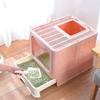 Enclosed Cat Litter Box for Large Cats with Scoop, Odor-Reducing Filter, Pink, 51 x 41 x 38 cm view 3