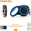 Retractable Dog Leash with Non-Slip Handle, One-Hand Brake, Pause and Lock, Blue, 3 m view 2