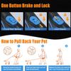 Retractable Dog Leash with Non-Slip Handle, One-Hand Brake, Pause and Lock, Blue, 3 m view 3