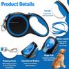 Retractable Dog Leash with Non-Slip Handle, One-Hand Brake, Pause and Lock, Blue, 3 m view 4