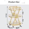 ROEDAX 3-Tier Salon Trolley with Wheels view 3