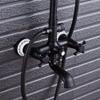 Antique Black Wall-Mounted Shower System with Dual Handles, 8-Inch Brass Rain Shower Head – B Beauty Comes view 3