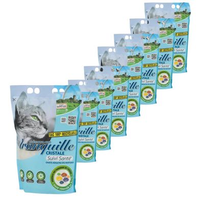 Tranquille Silica Cat Litter, Health Monitoring, 4 L, 8 Pack