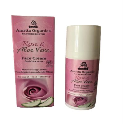 Amrita Organics Rose & Aloe Vera Face Cream, 50 ml