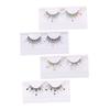 False Eyelashes, 4 Pairs, Imitation Glitter Lashes for Halloween Parties view 1