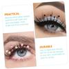 False Eyelashes, 4 Pairs, Imitation Glitter Lashes for Halloween Parties view 3